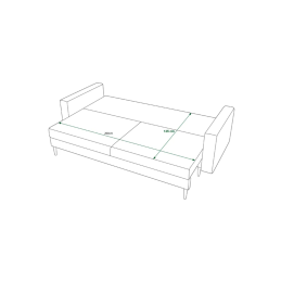 Sofa rozkładana LURIA - lekkość, która uspokaja