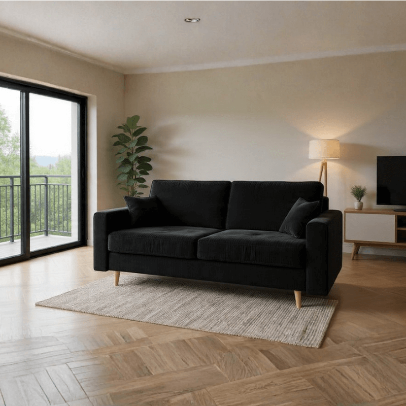 Sofa rozkładana TARO - gwiezdna czerń